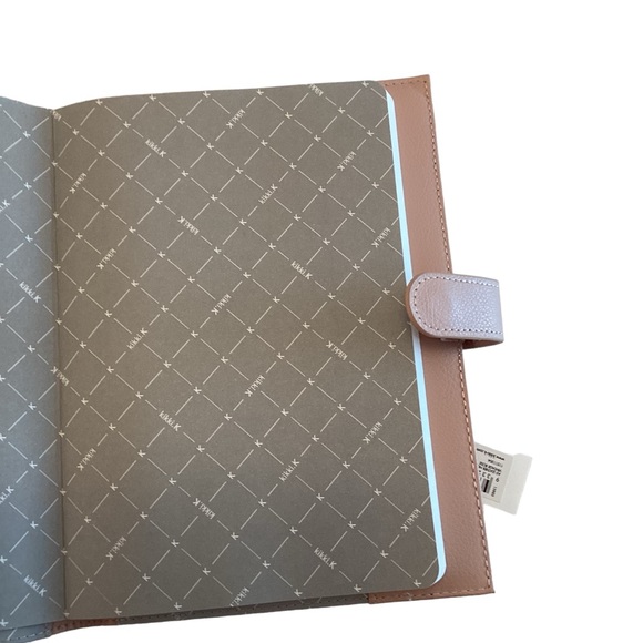 Kikki.K A5 Leather Notebook Holder With Pocket Signature VINTAGE ROSE NWT - Picture 7 of 12